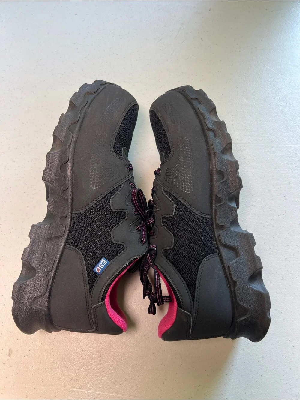 Timberland PRO Womens ESD Safety Work Shoes Alloy Toe Black Pink Size 10W